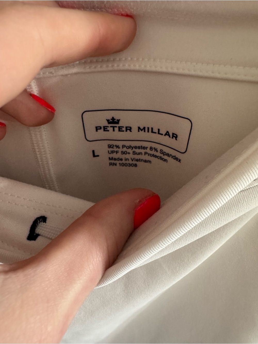 Peter Millar White Tennis Skort with Navy Trim - Picture 4 of 8